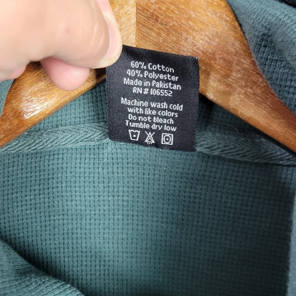 Prairie Mountain Screening Topography Hoodie Mens Large Dusty Teal Juneau Alaska - Picture 5 of 7